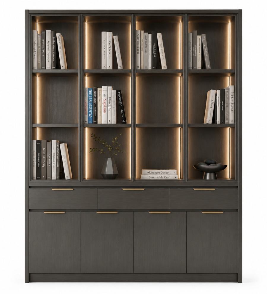 All-aluminum bookcase