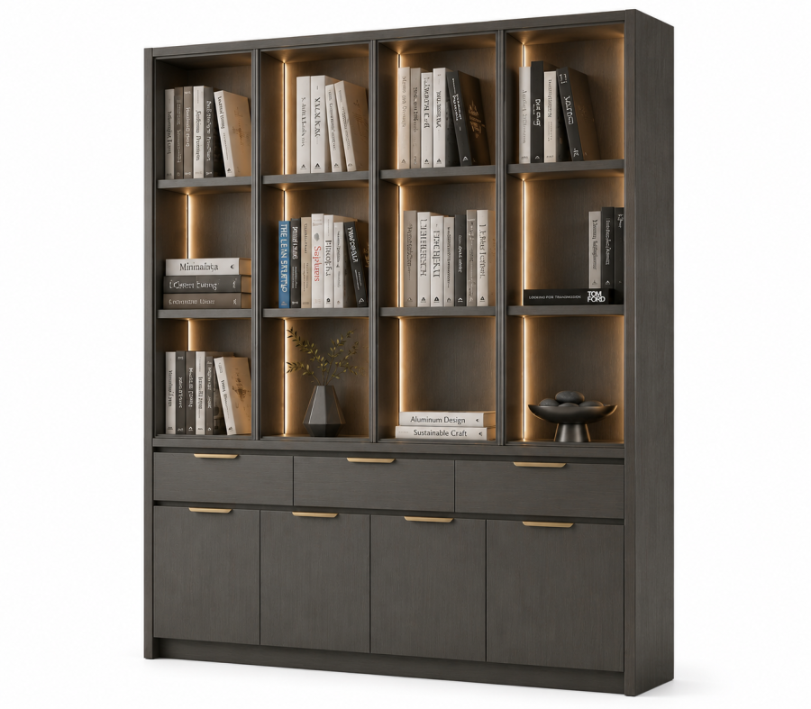 All-aluminum bookcase